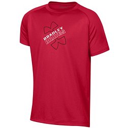 Under Armour Youth Bradley Braves Red Logo Lockup Tech Performance T-Shirt