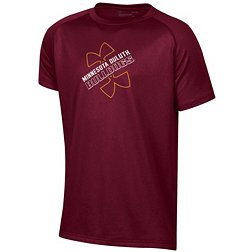 Under Armour Youth Minnesota-Duluth  Bulldogs Maroon Logo Lockup Tech Performance T-Shirt