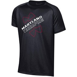 Under Armour Youth Maryland Terrapins Black Logo Lockup Tech Performance T-Shirt