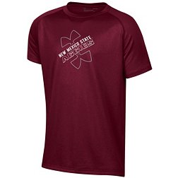 Under Armour Youth New Mexico State Aggies Crimson Logo Lockup Tech Performance T-Shirt