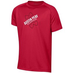 Under Armour Youth Austin Peay Governors Red Logo Lockup Tech Performance T-Shirt
