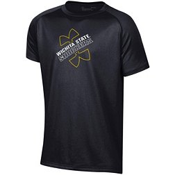 Under Armour Youth Wichita State Shockers Black Logo Lockup Tech Performance T-Shirt