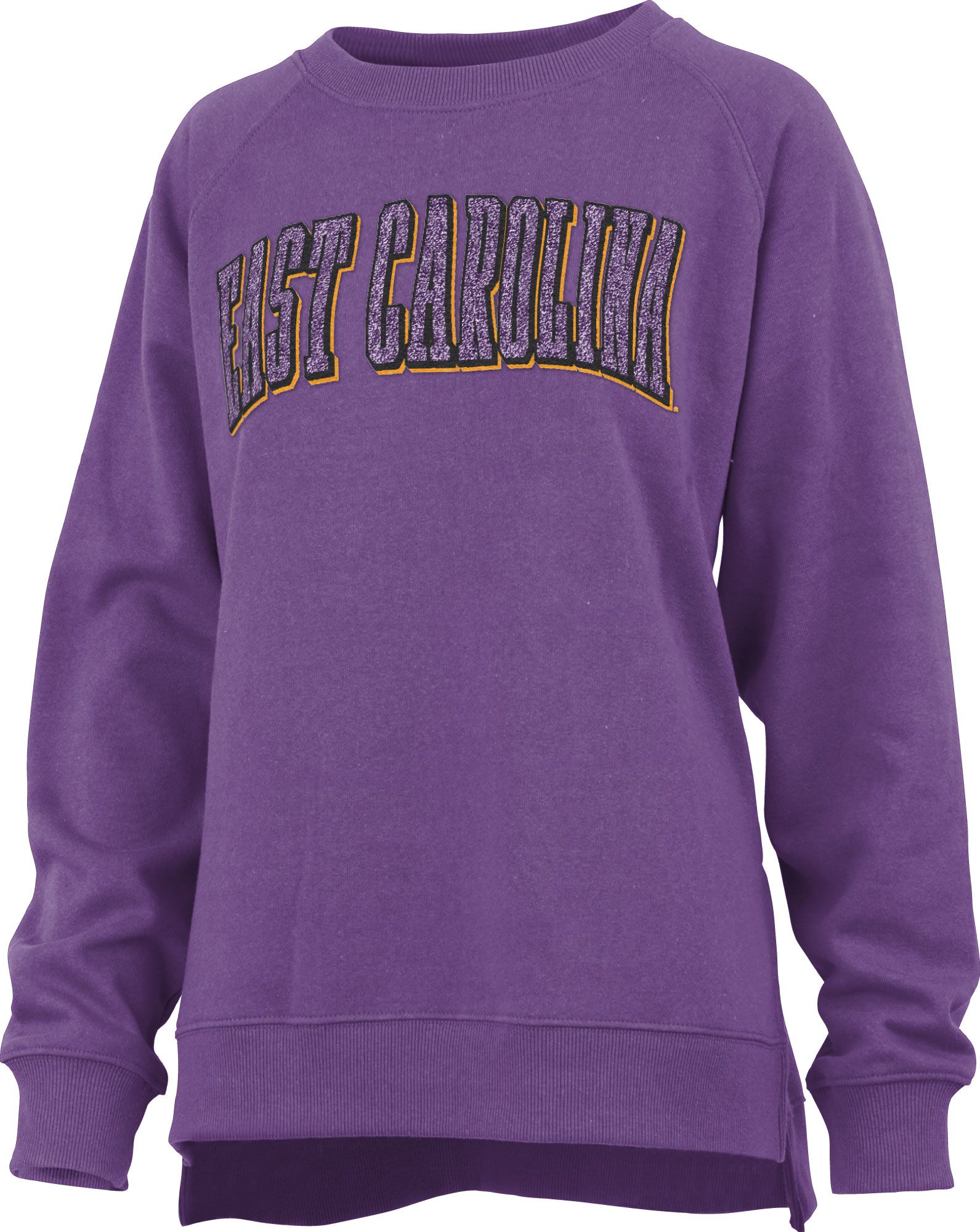 Pressbox Women's East Carolina Pirates Purple Michelin Twisted Crew Pullover Sweatshirt