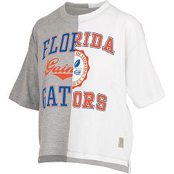 Pressbox Women's Florida Gators Grey & White Half and Half T-Shirt