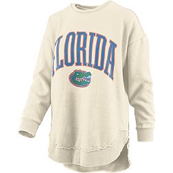 Pressbox Women's Florida Gators Ivory Poncho Pullover Sweatshirt