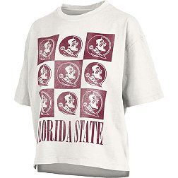 Pressbox Women's Florida State Seminoles White Andy Crewneck T-Shirt