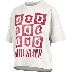 Pressbox Women's Ohio State Buckeyes White Andy Crewneck T-Shirt