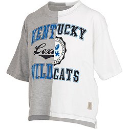 Pressbox Women's Kentucky Wildcats Grey & White Half and Half T-Shirt