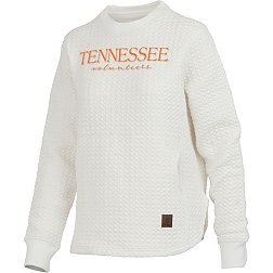Pressbox Women's Tennessee Volunteers Ivory Bubble Knit Crew Pullover Sweatshirt