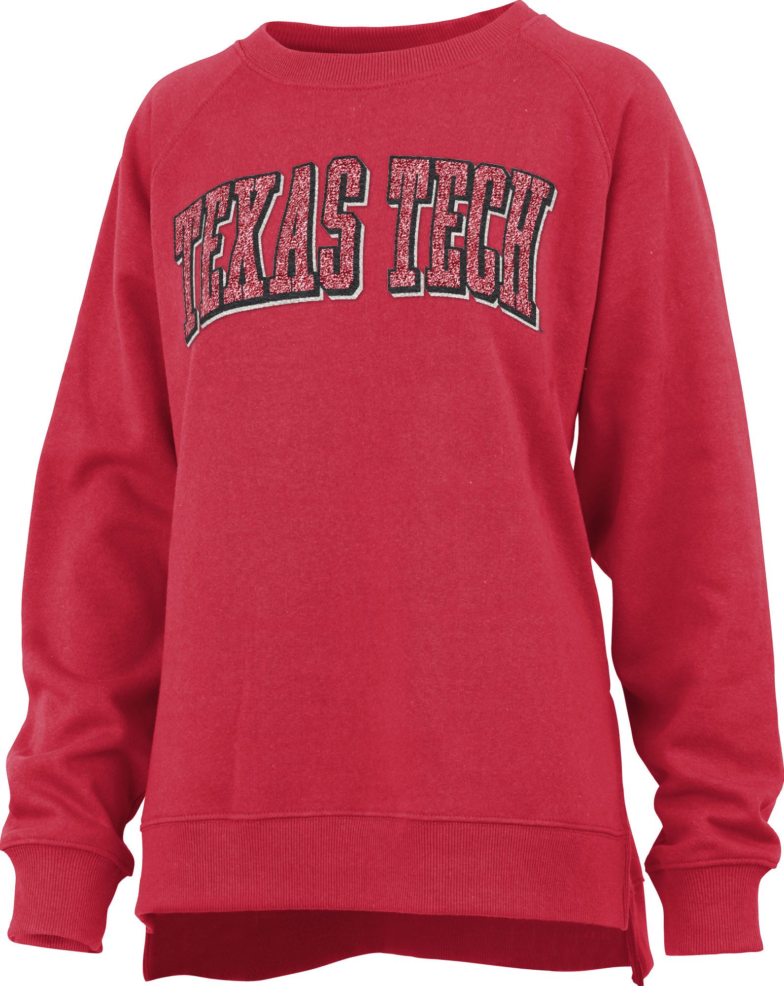 Pressbox Women's Texas Tech Red Raiders Red Michelin Twisted Crew Pullover Sweatshirt