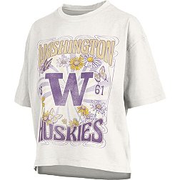 Pressbox Women's Washington Huskies White Woodstock T-Shirt
