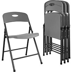 COSCO Solid Resin Plastic Folding Chair 4-Pack