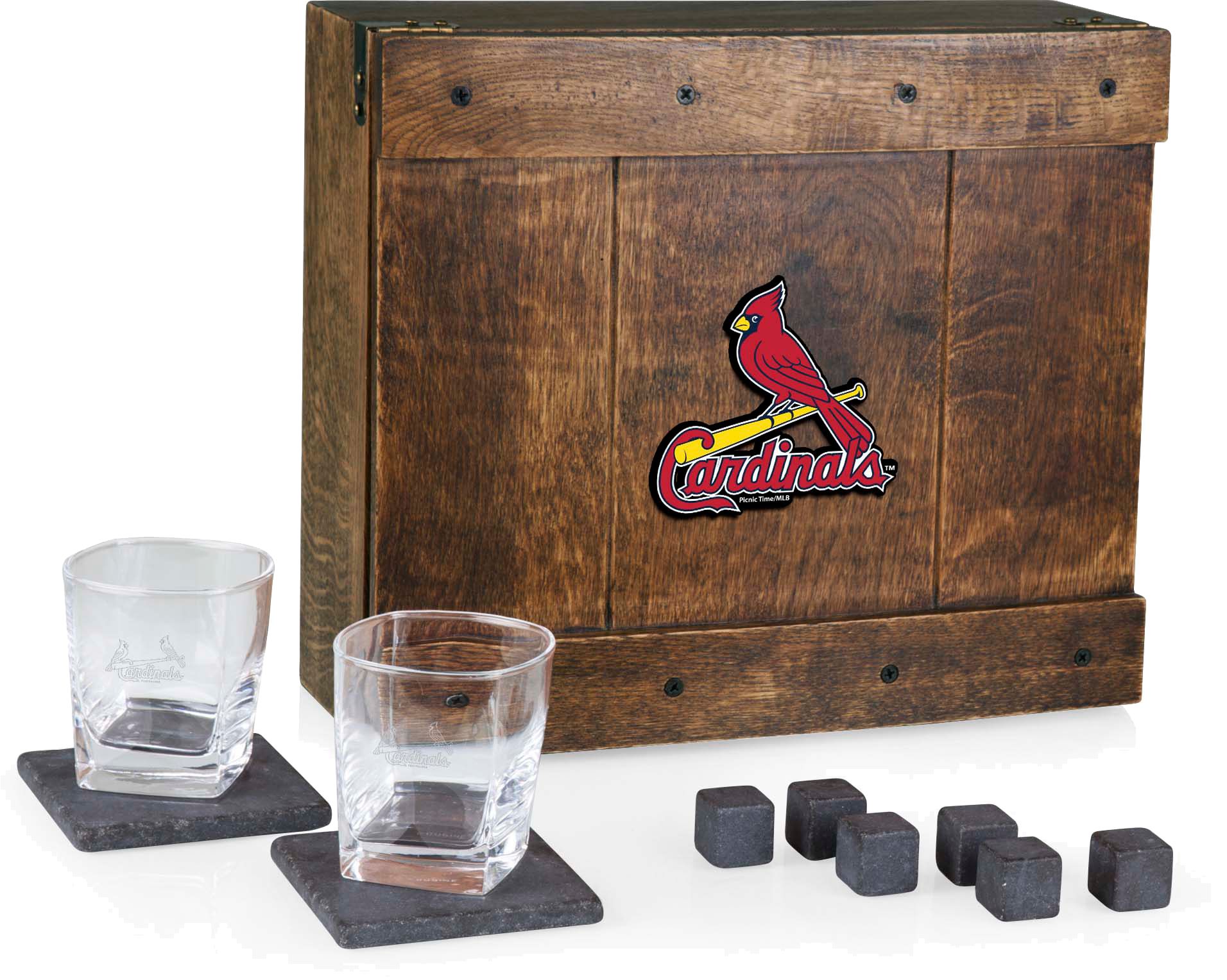 Picnic Time St. Louis Cardinals Whiskey Box Gift Set