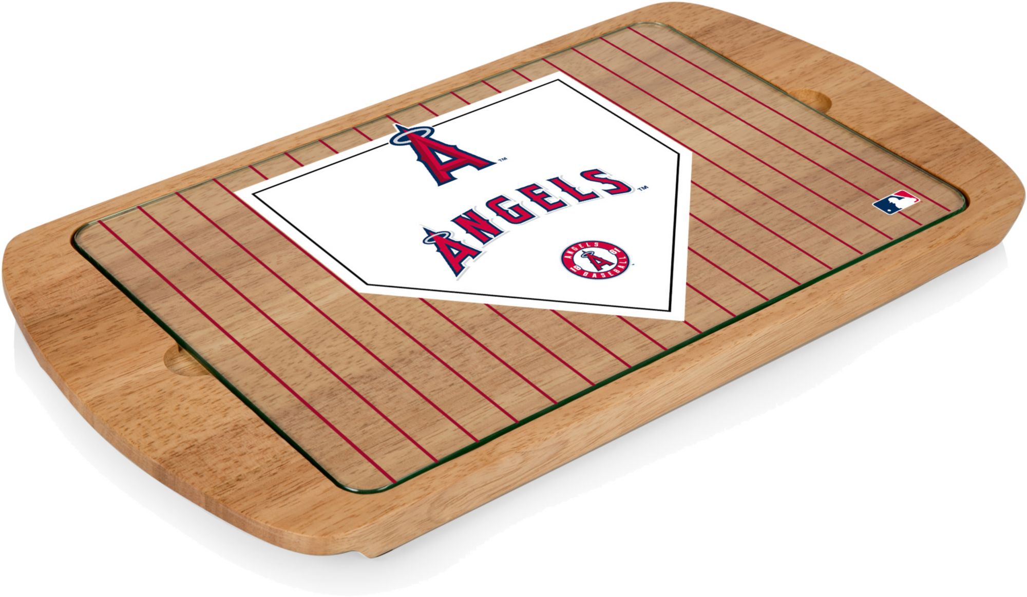 Picnic Time Los Angeles Angels Glass Top Serving Tray