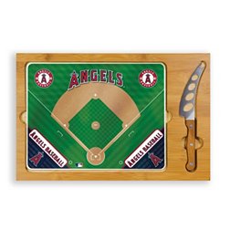 Picnic Time Los Angeles Angels Glass Top Serving Board Set
