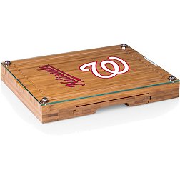 Picnic Time Washington Nationals Concerto Glass Top Cheese Board and Knife Set