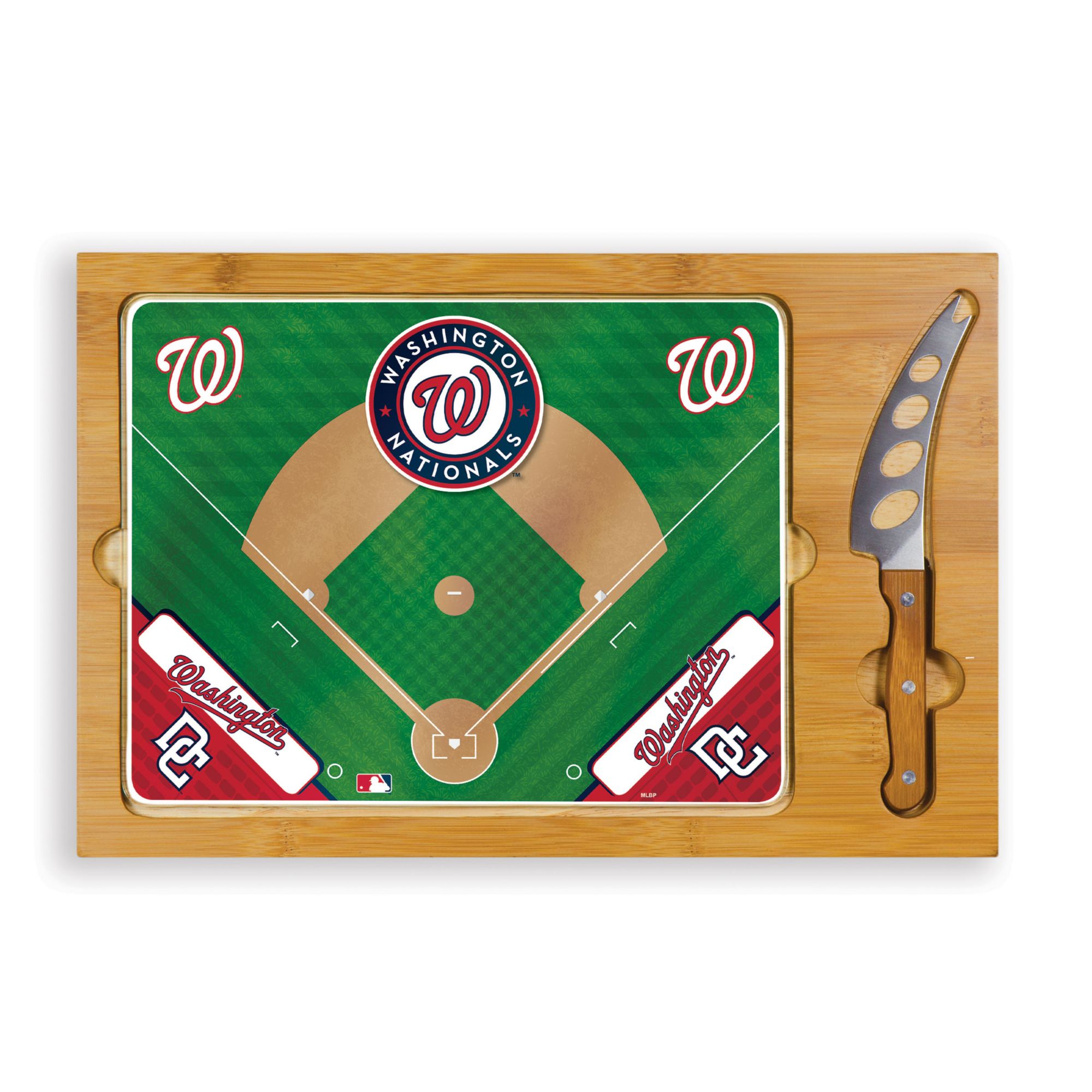 Picnic Time Washington Nationals Glass Top Serving Board Set