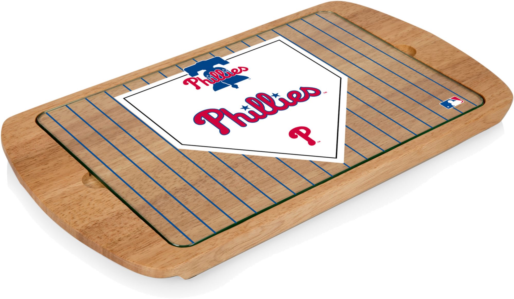 Picnic Time Philadelphia Phillies Glass Top Serving Tray