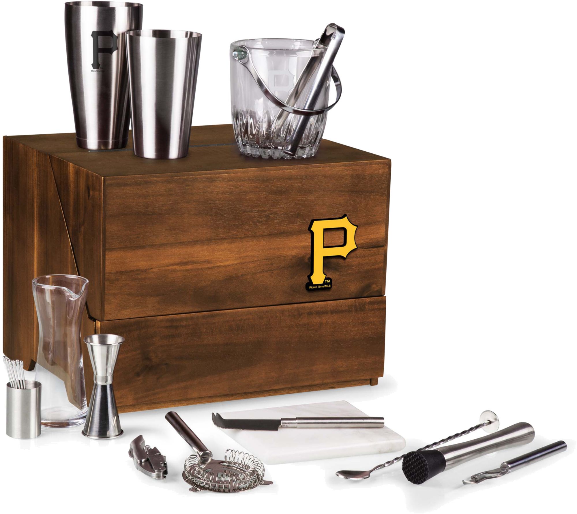 Picnic Time Pittsburgh Pirates Madison Tabletop Bar Tool Set