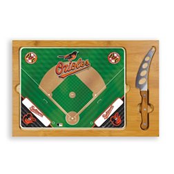 Picnic Time Baltimore Orioles Glass Top Serving Board Set