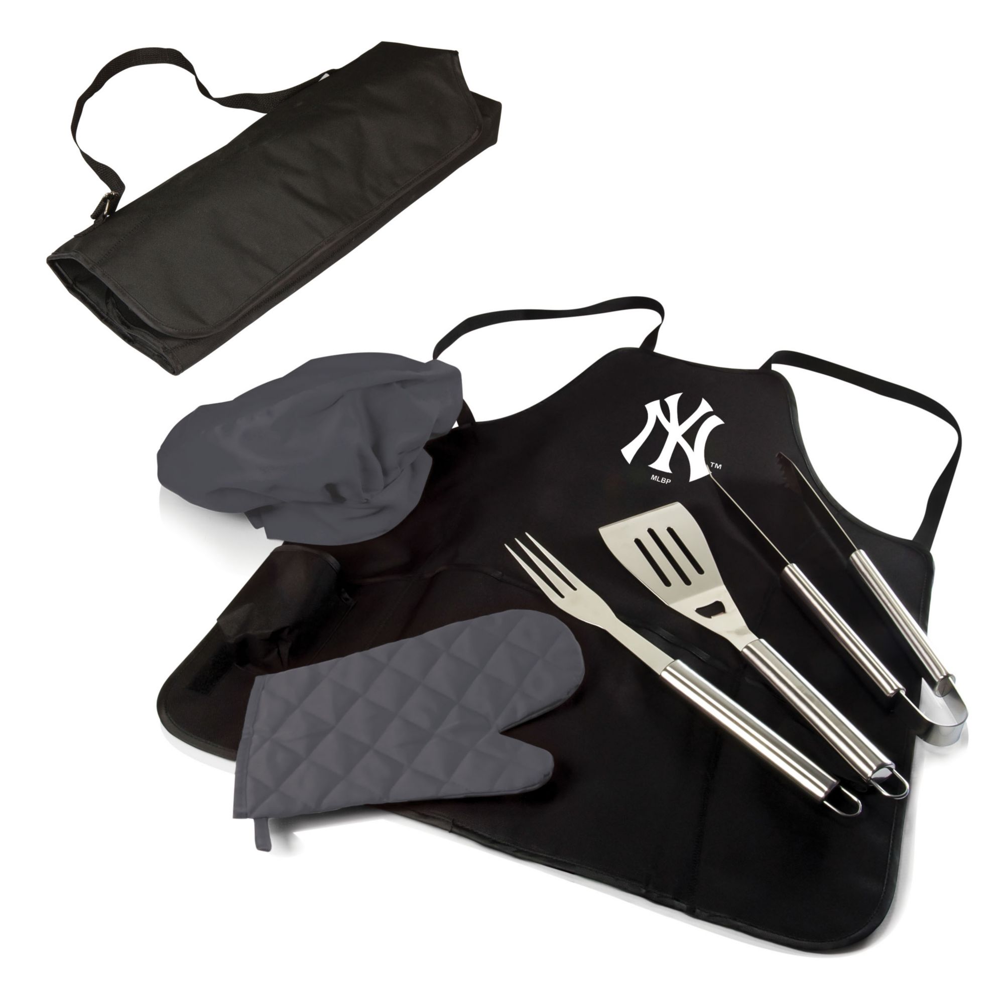 Picnic Time New York Yankees Apron Tote Pro Grill Set - Black