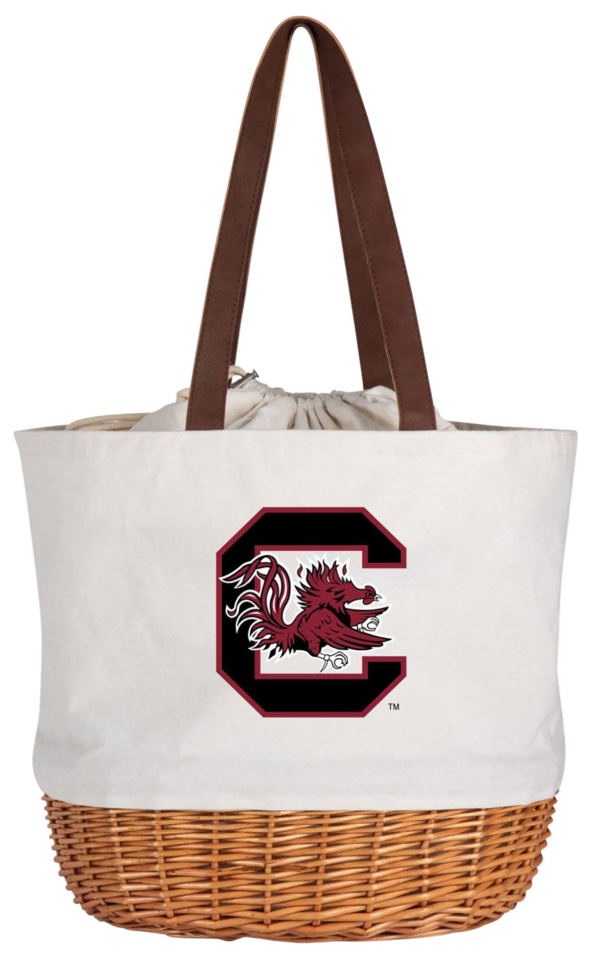 Picnic Time South Carolina Gamecocks Canvas and Willow Basket Bag