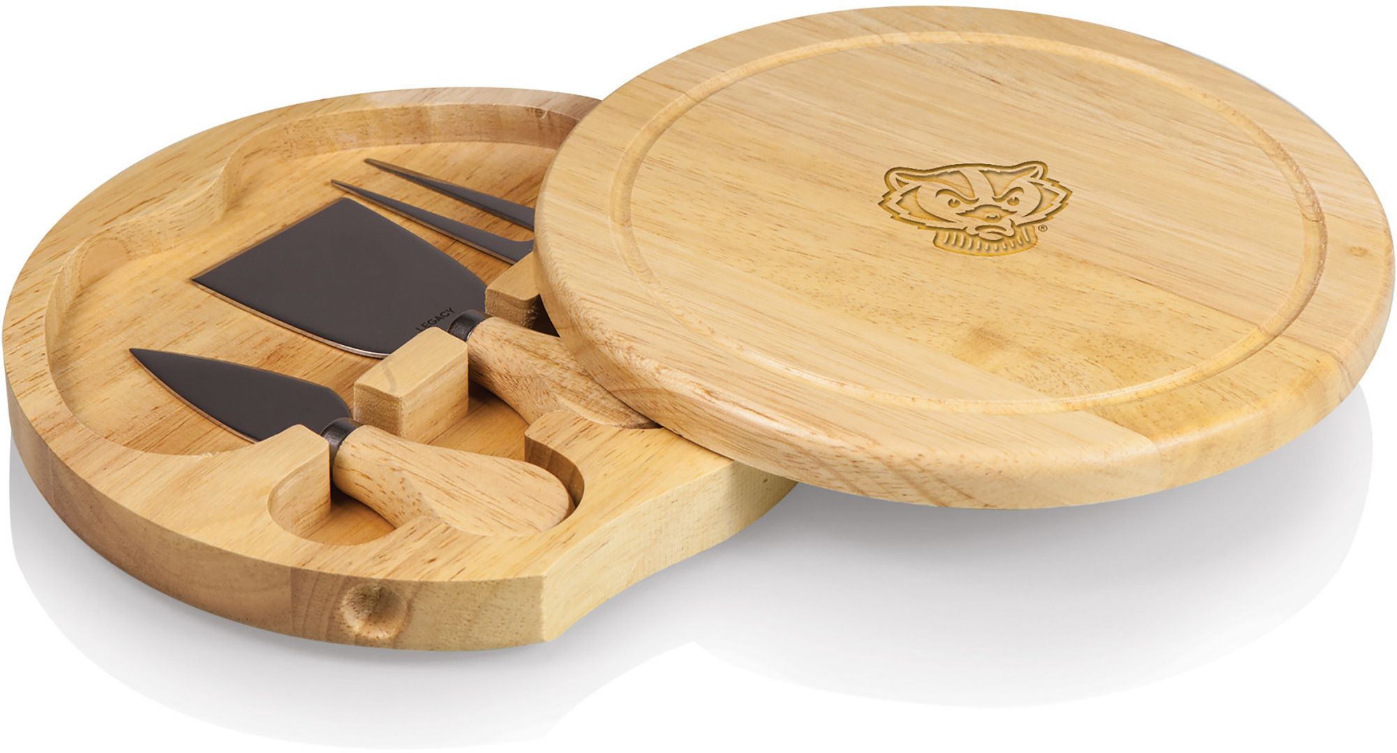 Picnic Time Wisconsin Badgers Small Cheese Board and Tools