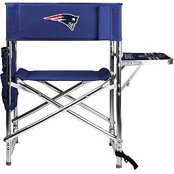 Picnic Time New England Patriots Blue Chair with Table
