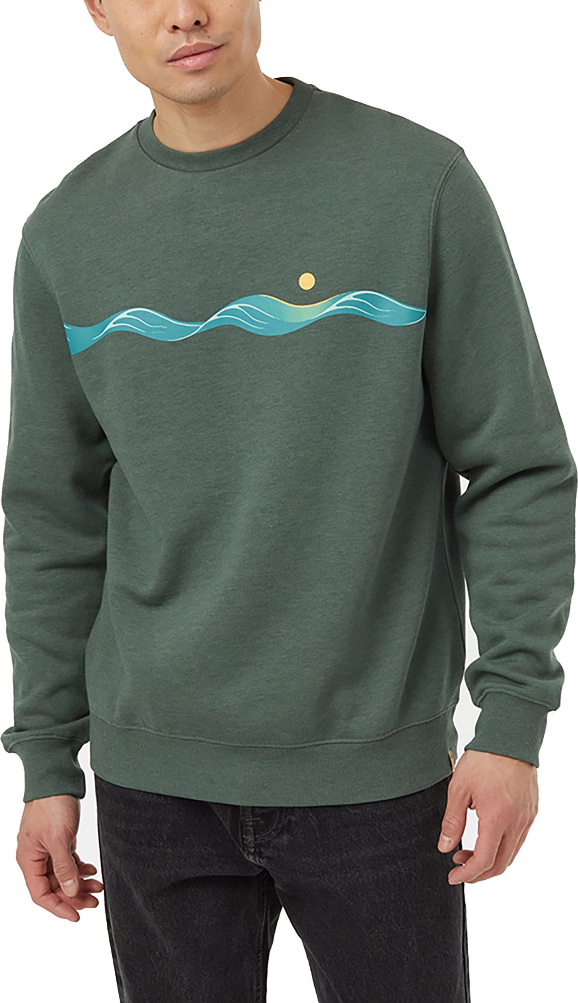 tentree Men's Artist Waves Crew Sweater