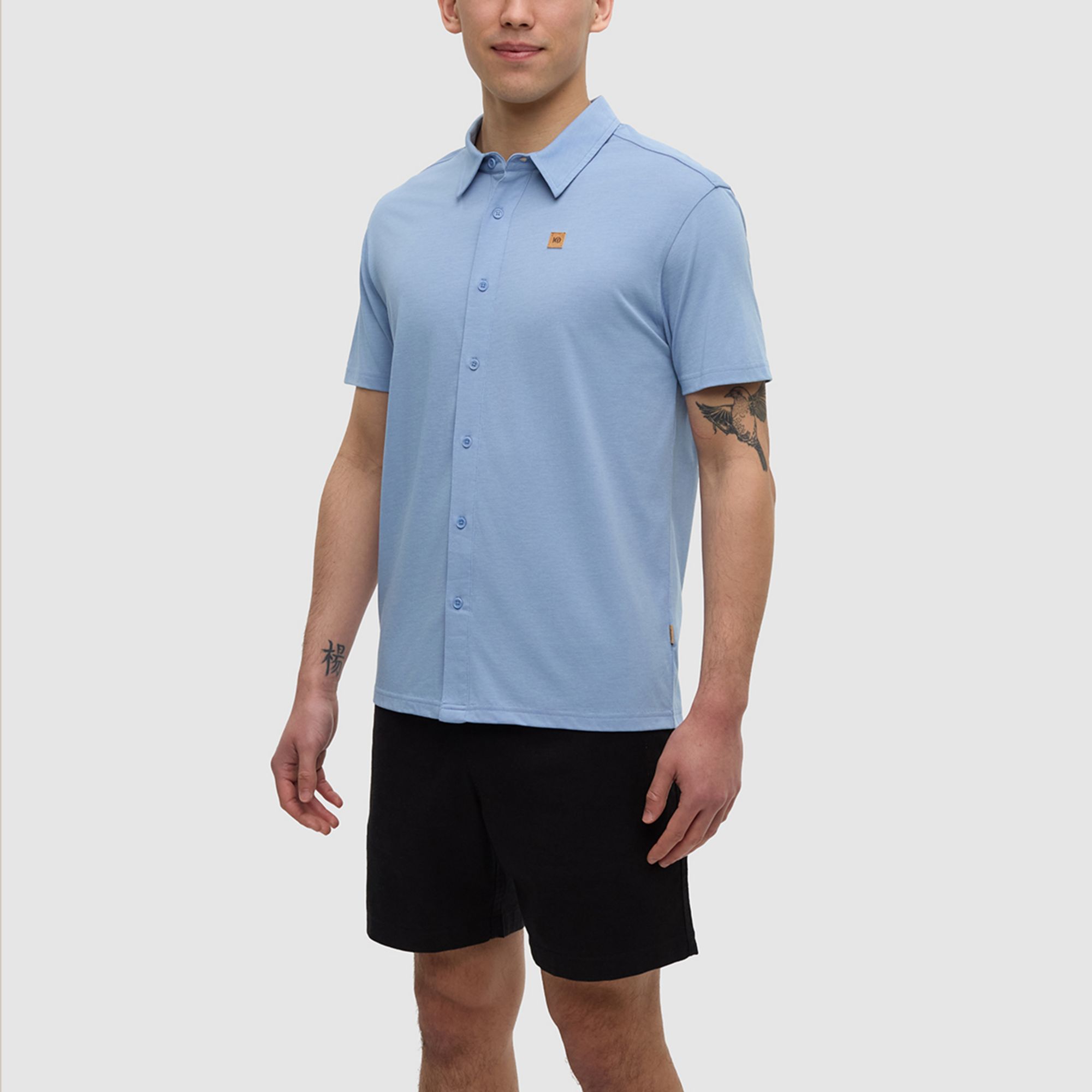 tentree Men's Treeblend Short-Sleeve Button Down Shirt