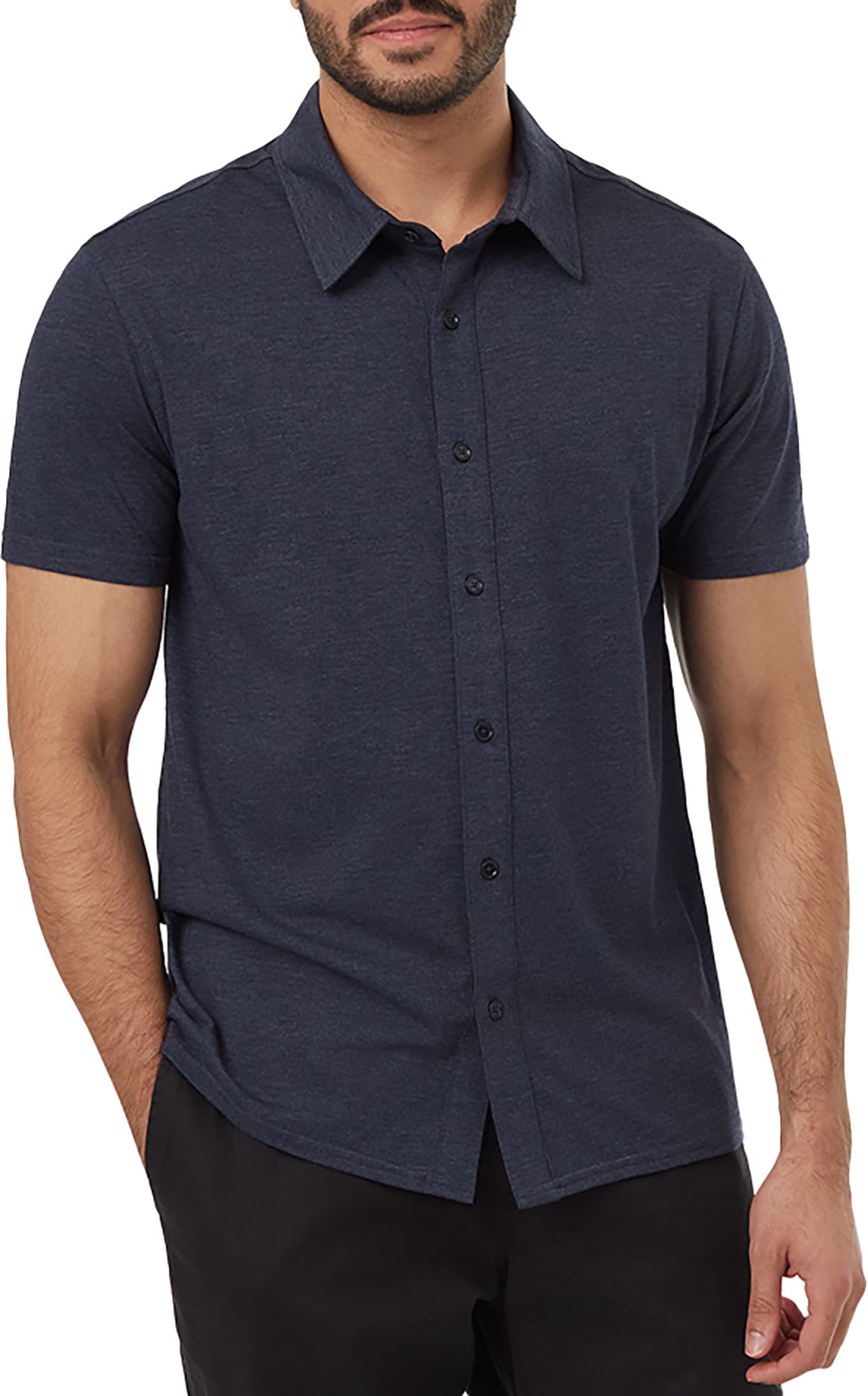 tentree Men's Treeblend Short-Sleeve Button Down Shirt