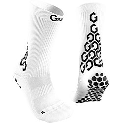 Gravity Pro Grip Socks Crew Length, White / L