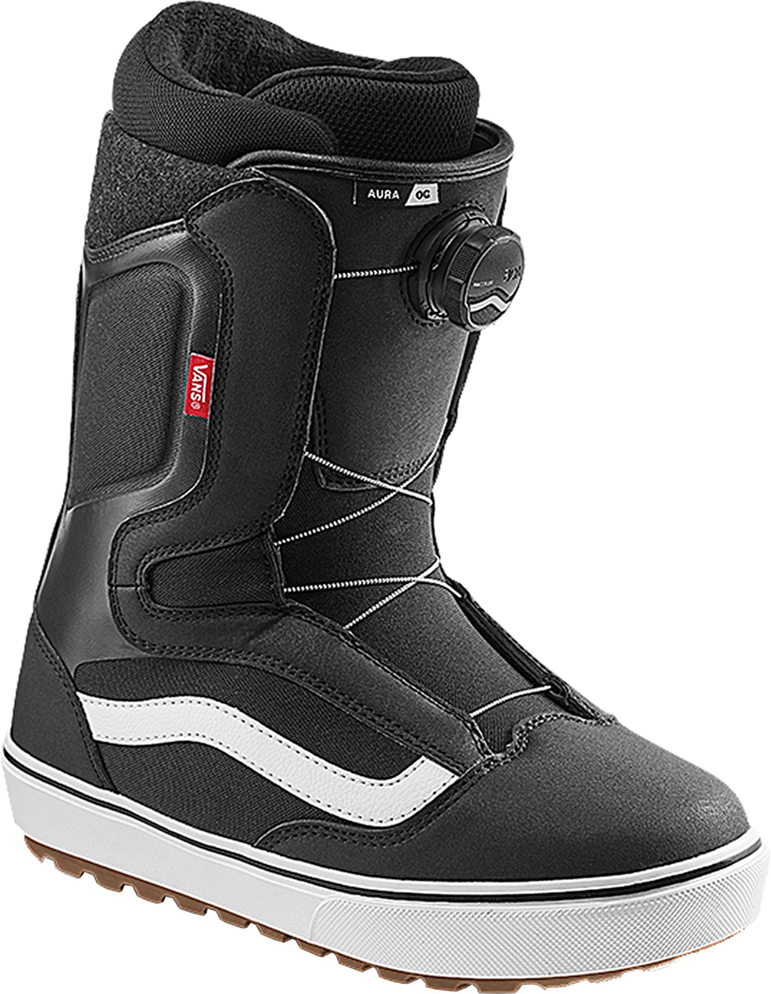 Photos - Snowboard Vans '23-'24 Aura OG Men's Snowboarding Boots, Size 10.5, Black/White 23VA 