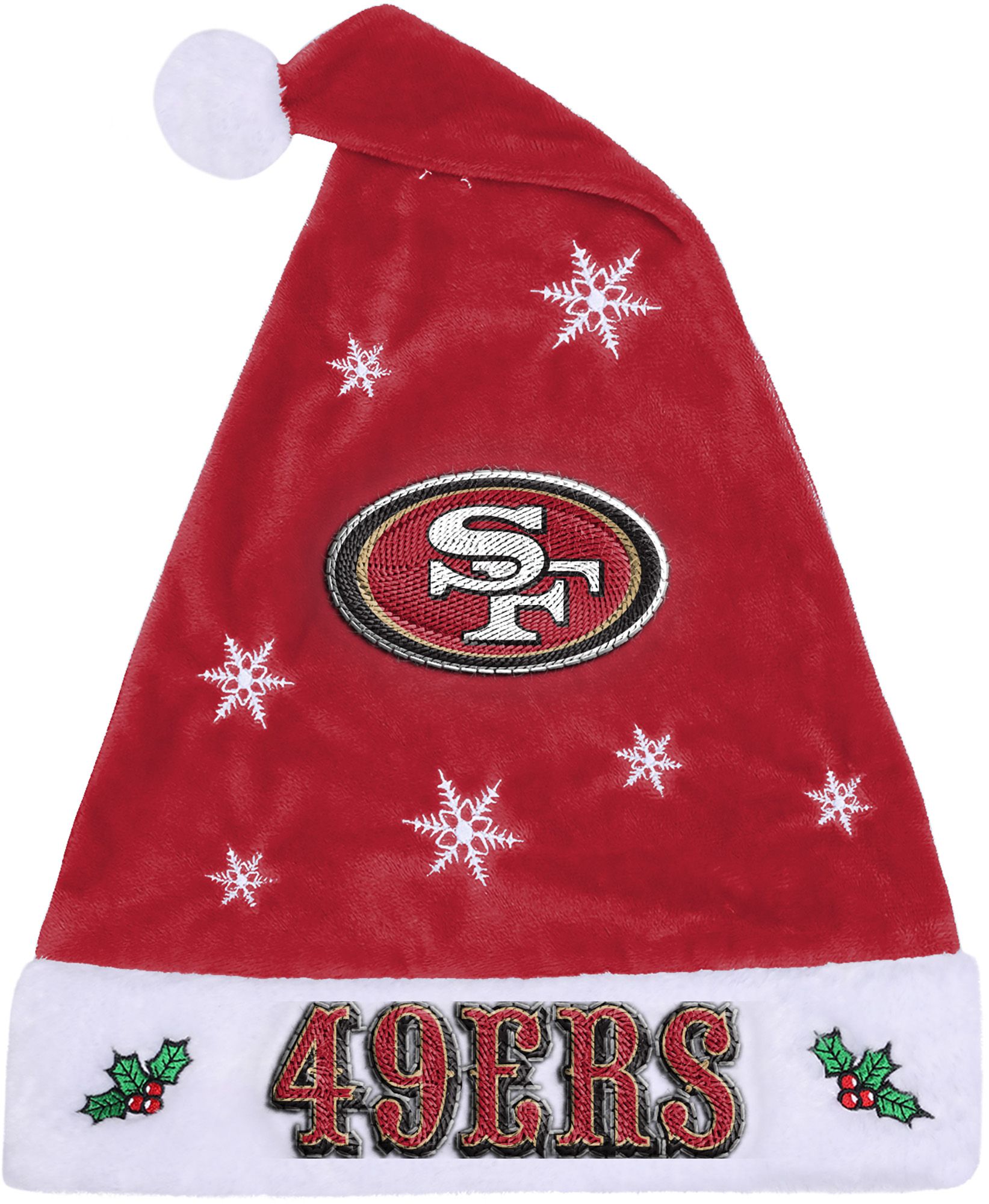 FOCO Adult San Francisco 49ers Santa Hat