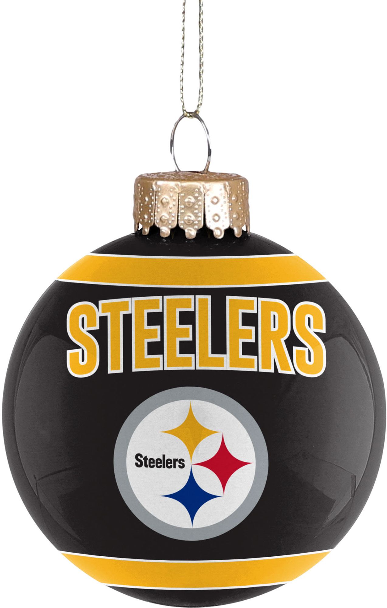 FOCO Pittsburgh Steelers Glass Ball Ornament