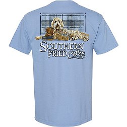 Southern Fried Cotton Mens Henry Short Sleeve T Shirt