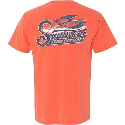 Southern Fried Cotton Mens Southern Wake Boat Short Sleeve T Shirt