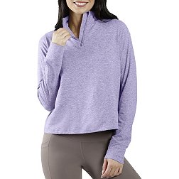 90 Degree by Reflex Two Tone Quarter Zip Long-Sleeved Top