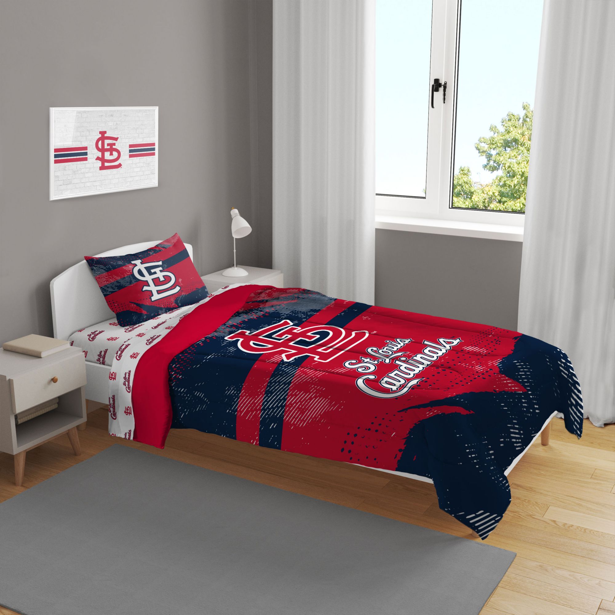 Pegasus Sports St. Louis Cardinals 4-Piece Twin Bedding Set