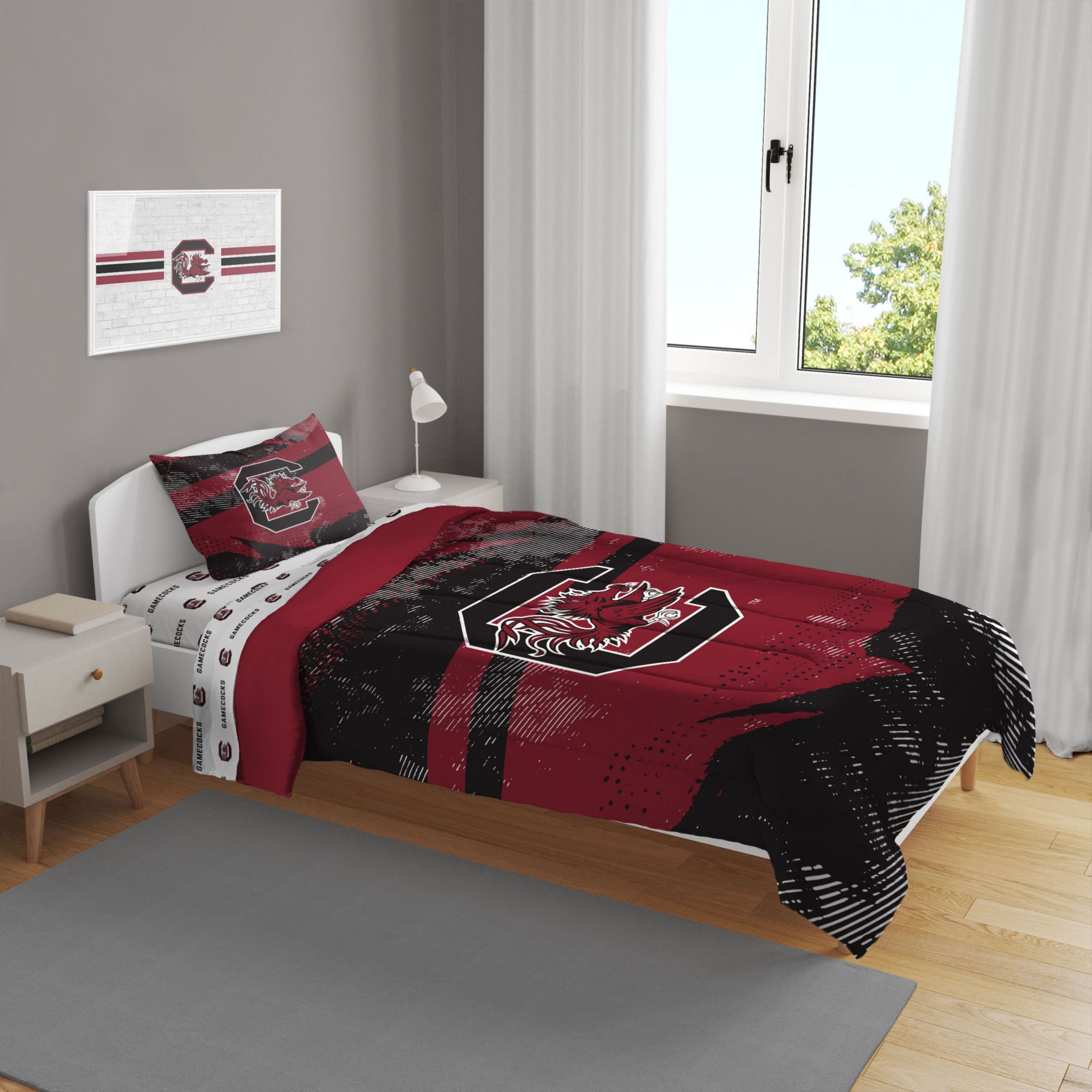 Pegasus Sports South Carolina Gamecocks 4-Piece Twin Bedding Set