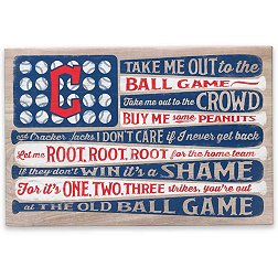 Open Road Brands Cleveland Guardians Red Ball Game Canvas