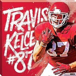 Open Road Kansas City Chiefs Travis Kelce 15'' x 23'' Canvas