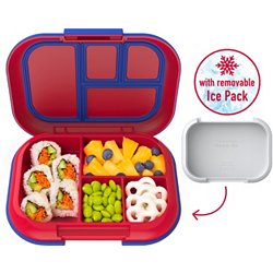 Bentgo Prints Insulated Lunch Bag Set With Kids Bento-Style Lunch Box and 4  Reusable Ice Packs (Tropical)