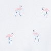 White/Flamingo Print