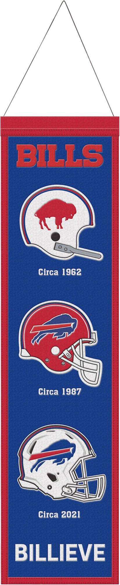 WinCraft Buffalo Bills Helmet 8'' x 32'' Wool Banner