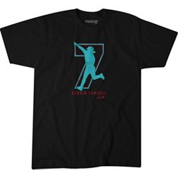 BreakingT Men's Arizona Diamondbacks Corbin Carroll Black Graphic T-Shirt