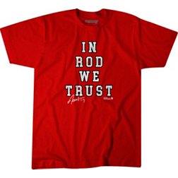 BreakingT Carolina Hurricanes Rod Brind'Amour In Rod We Trust Red T-Shirt