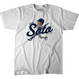 BreakingT Youth New York Yankees Juan Soto Caricature White Graphic T-Shirt
