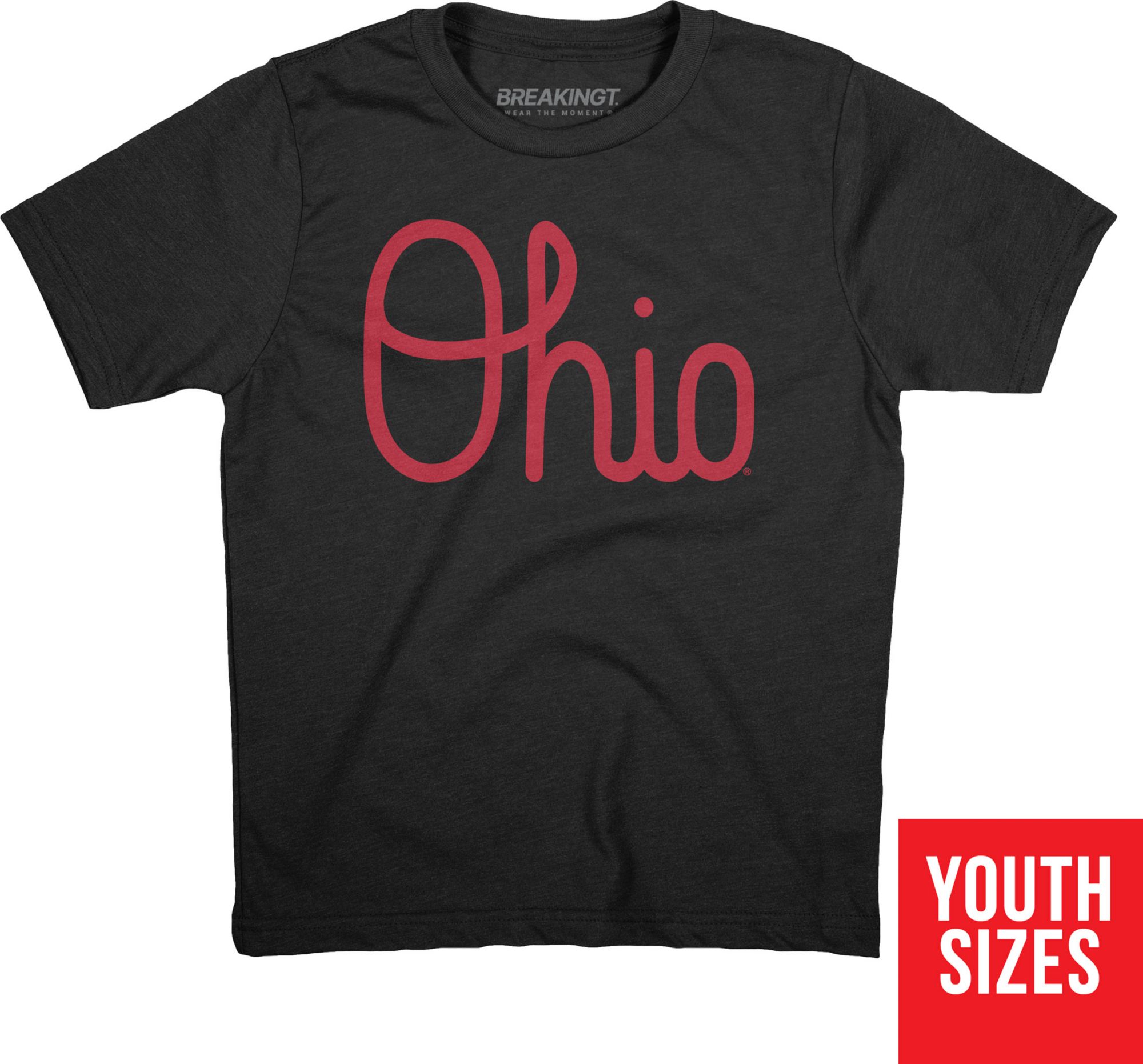 BreakingT Youth Ohio State Buckeyes Black Script T-Shirt