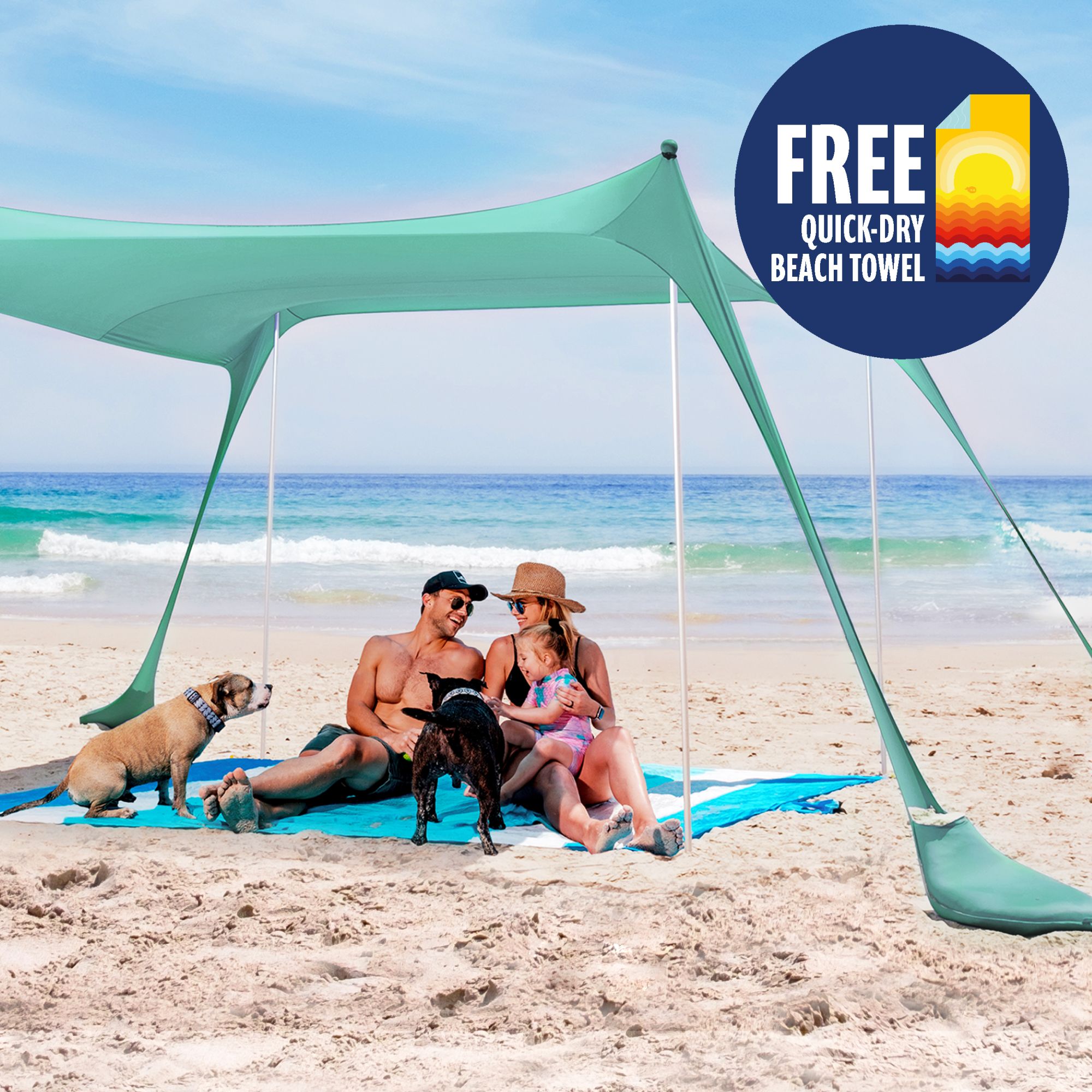 Sun Ninja 8-Person Beach Tent